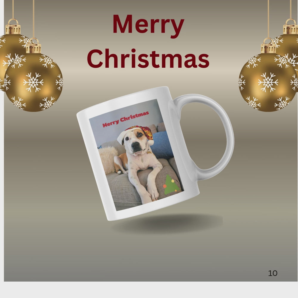 Merry Christmas puppy mug